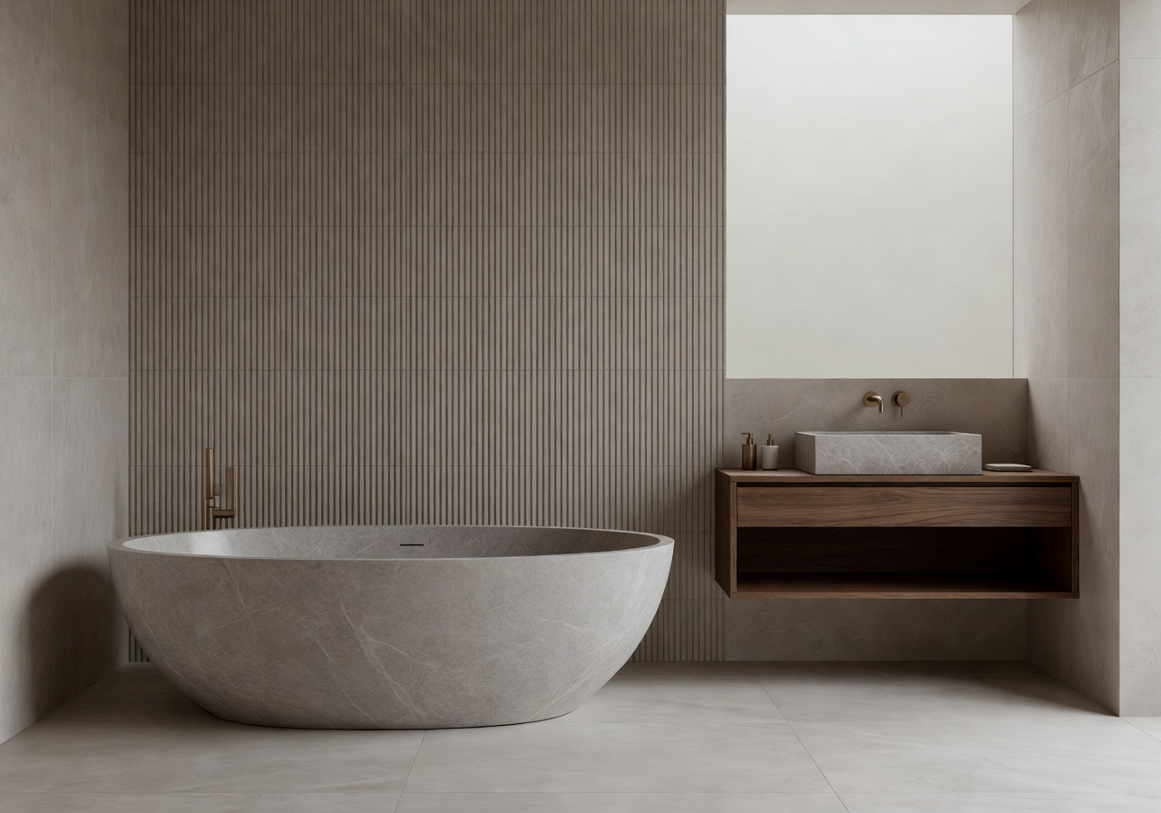 AI-rendered spa bathroom by DecorAI